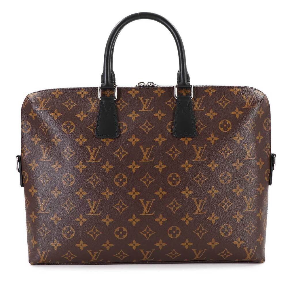 Louis Vuitton Porte Bag Jour PDJ Macassar Briefcase Brown Business Monogram
